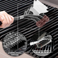 BBQ Grill Brush and Scraper Best BBQ Brush for Grill,  3 in 1 Bristles Grill Cleaning Brush